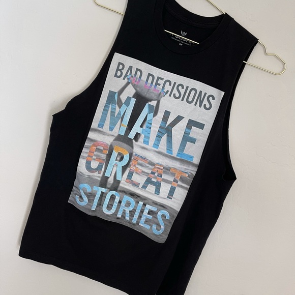“Bad Decisions Make Great Stories Graphic Tee M - Picture 4 of 5